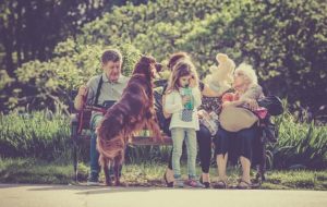 Familie mit Hund