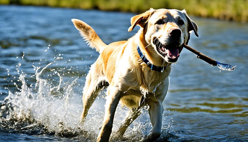 Labrador Retriever beim Schwimmen