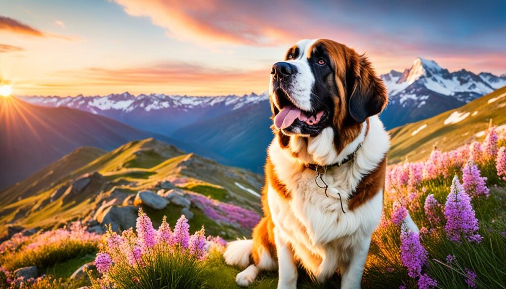 St. Bernard im Freien