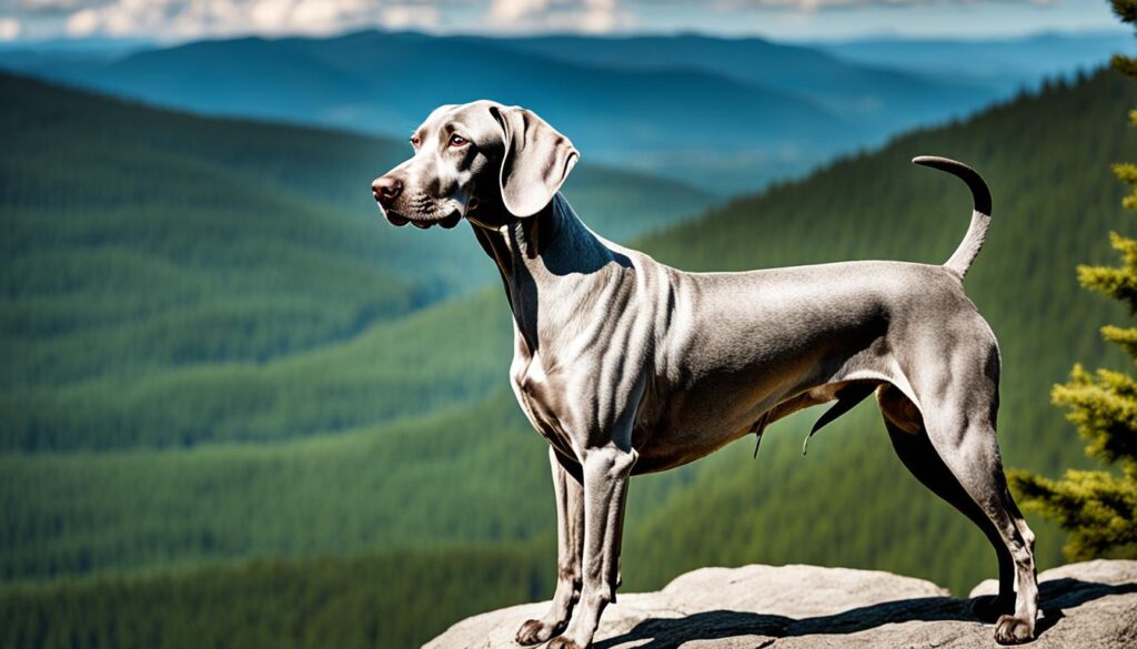 Weimaraner im Einsatz