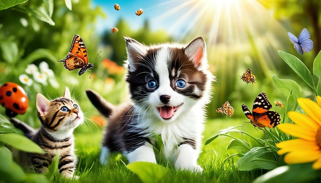 Welpen und Katzen: Zusammenführung und gemeinsames Leben.