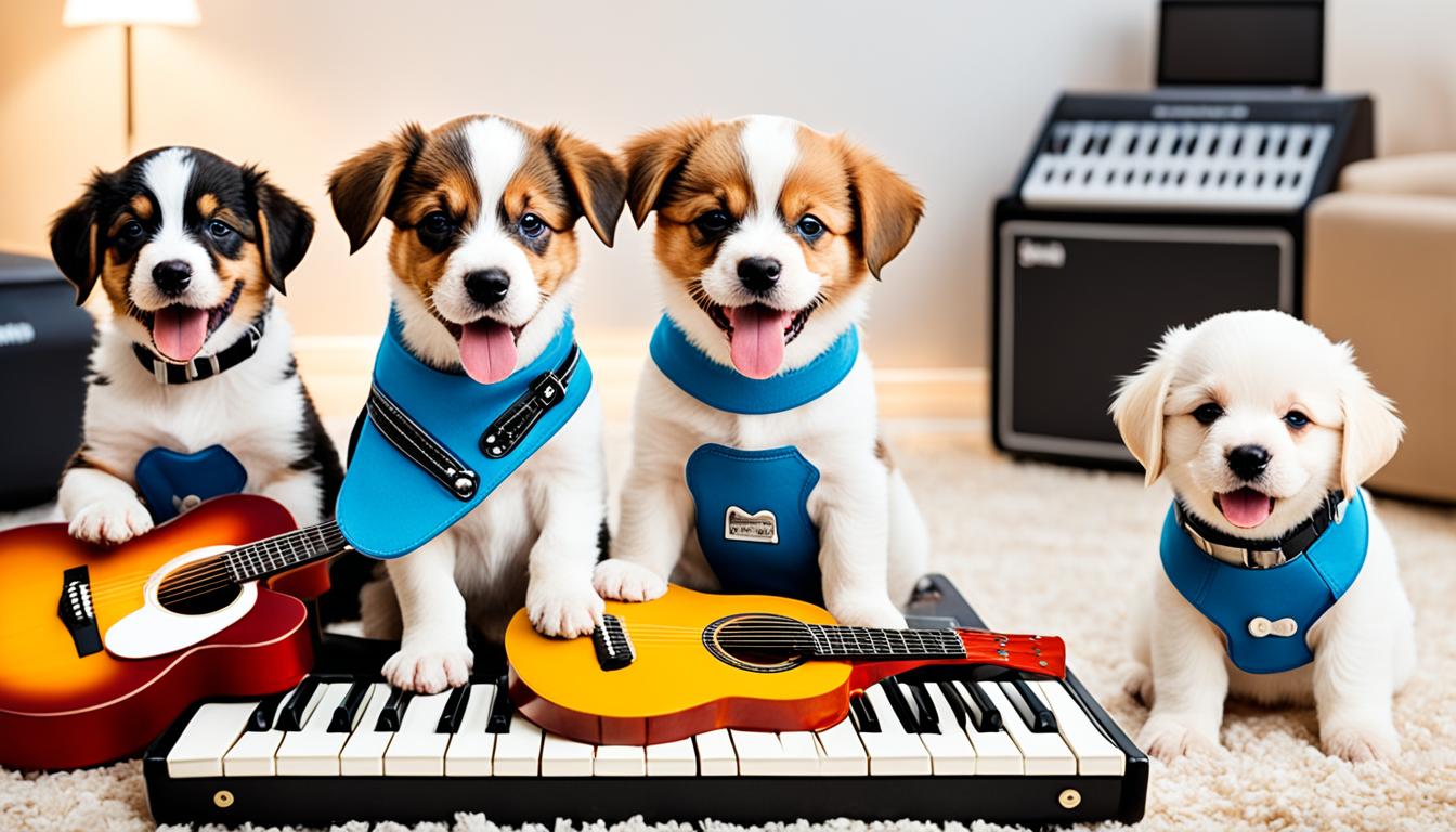Welpen und Musik: Beruhigende Klänge und Musiktherapie.