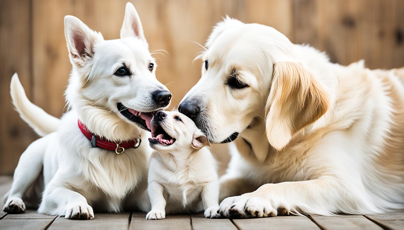 Welpen und ältere Hunde: Integration eines Welpen mit älteren Hunden.